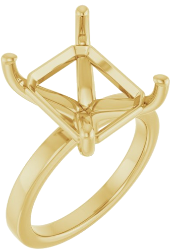 Sužadėtuvių Žiedas „Solitaire“ 10k yellow gold Emerald 13mm x 11mm (1)