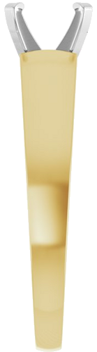 14K Yellow White 7 mm Round Solitaire Engagement Ring Mounting (4)