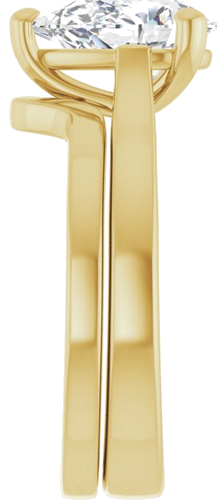 Sužadėtuvių Žiedas 14k yellow gold Pear 10mm x 7mm (9)