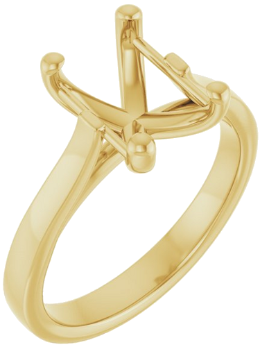 Sužadėtuvių Žiedas 14k yellow gold Emerald 9mm x 7mm (1)