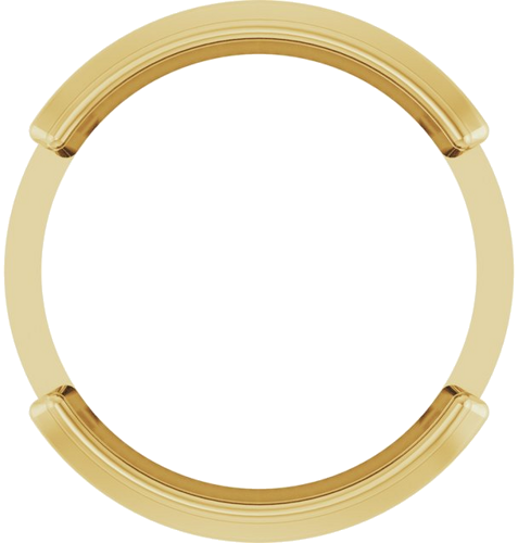 Pakabukas „Round Half-Bezel Slide“ 14k yellow gold Round 8.5mm (1)