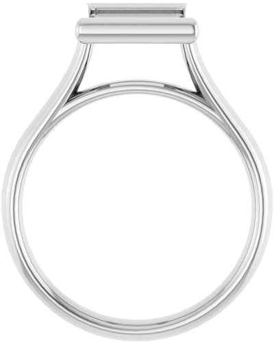 Sužadėtuvių Žiedas „Bezel-Set Solitaire“ 14k white gold Square 7mm (2)