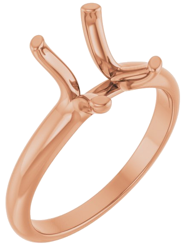 Sužadėtuvių Žiedas „Solitaire“ 14k rose gold Emerald 9mm x 7mm (1)