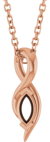 Pakabukas „Freeform Solitaire“ 14k rose gold Marquise 5mm x 2.5mm (1)