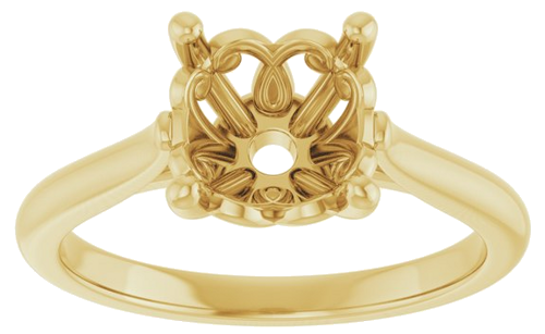 Sužadėtuvių Žiedas „Solitaire“ 14k yellow gold Round 8.2mm (3)