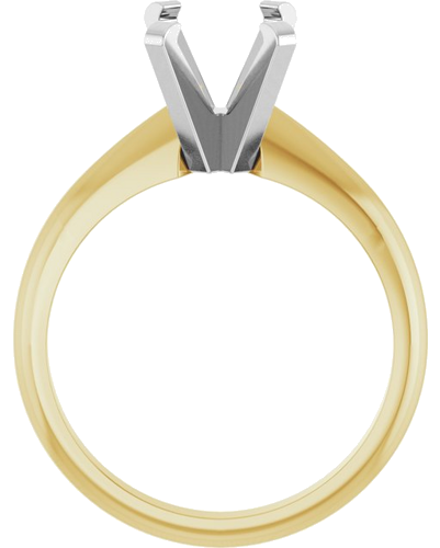Sužadėtuvių Žiedas „Heavyweight Solitaire“ 14k yellow/white gold Emerald 8mm x 6mm (2)