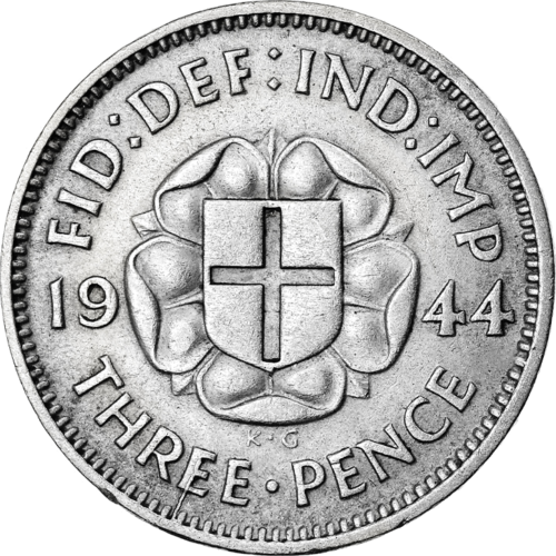 3 Pence George VI (1937-1945) Great Britain Silver Coin (2)