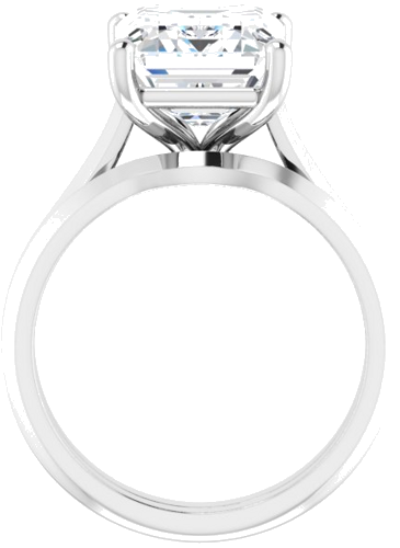 Sužadėtuvių Žiedas „Claw-Prong“ 14k white gold Emerald 11mm x 9mm (7)