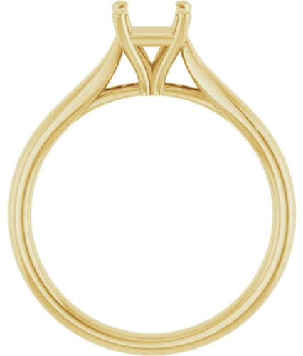 14K Yellow 4.5 mm Square Engagement Ring Mounting (2)