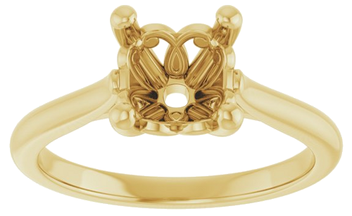 Sužadėtuvių Žiedas „Solitaire“ 18k yellow gold Cushion 7mm (3)