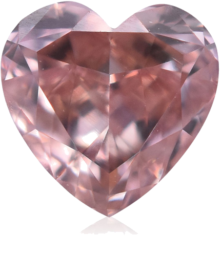 0.23 carat Fancy Orangey Pink-VS2 Natūralus Heart Deimantas (1)
