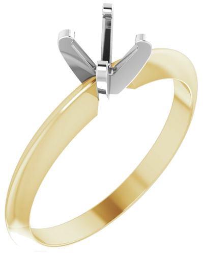 Sužadėtuvių Žiedas „Lightweight Solitaire“ 14k yellow/white gold Round 4.6mm (1)