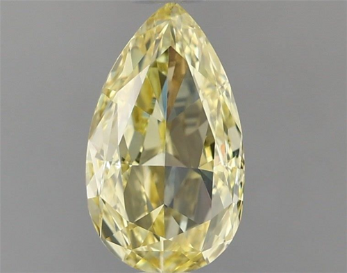1.01 carat Fancy  Yellow-VVS2 Natūralus Pear Deimantas (1)