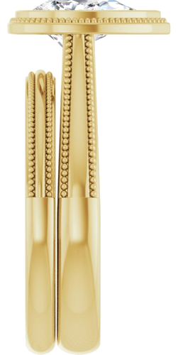 Sužadėtuvių Žiedas „Bezel-Set Solitaire“ 14k yellow gold Pear 9mm x 6mm (9)