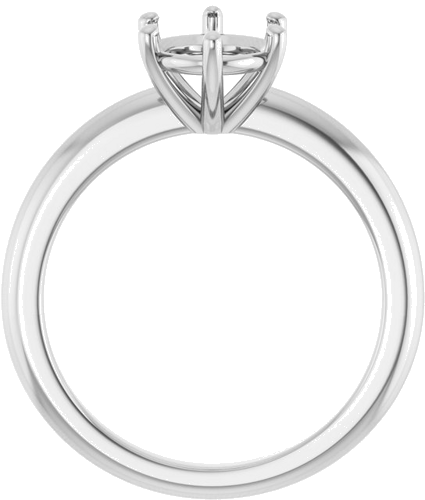 Sužadėtuvių Žiedas 14k white gold Oval 9mm x 7mm (2)