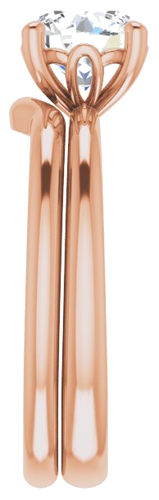 14K Rose 7 mm Round Solitaire Engagement Ring Mounting (9)