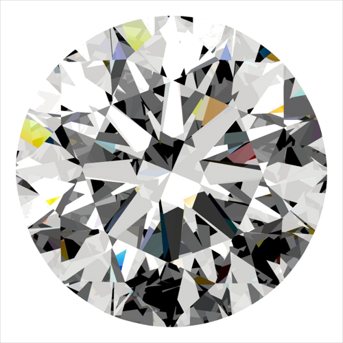 0.5 carat H-VVS2 Excellent cut Natūralus Round Deimantas (1)