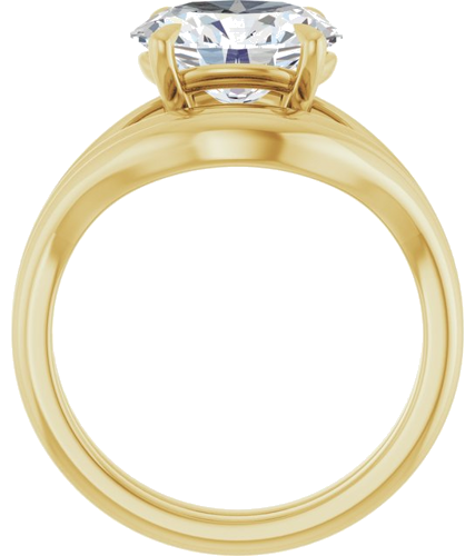 Sužadėtuvių Žiedas „Claw-Prong Solitaire“ 14k yellow gold Oval 10mm x 8mm (7)