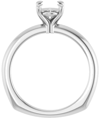 Sužadėtuvių Žiedas „Claw-Prong Euro Shank“ 14k white gold Oval 8mm x 6mm (2)