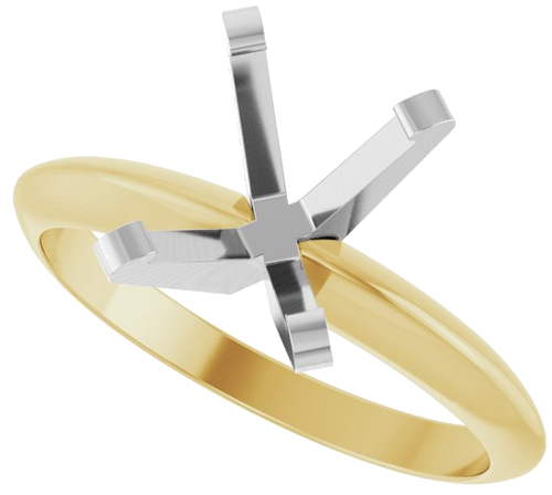 Sužadėtuvių Žiedas „Solitaire“ 14k yellow/white gold Oval 9mm x 7mm (5)