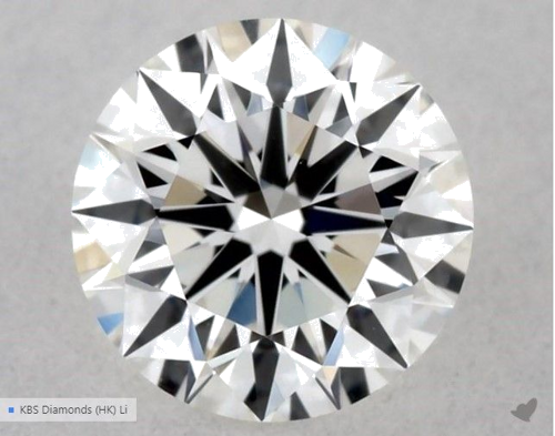 0.51 carat G-VVS2 Excellent cut Natūralus Round Deimantas (1)