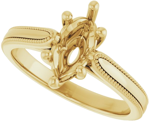 Sužadėtuvių Žiedas „Solitaire“ 14k yellow gold Marquise 10mm x 5mm (5)