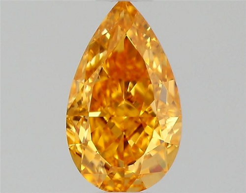 0.4 carat Fancy Vivid Yellowish Orange-VS1 Natūralus Pear Deimantas (1)