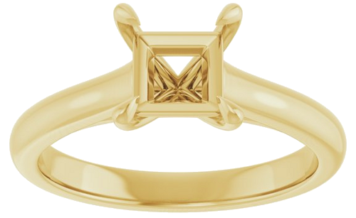 Sužadėtuvių Žiedas „Claw-Prong“ 10k yellow gold Square 5.5mm (3)