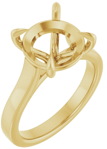 Sužadėtuvių Žiedas „Claw-Prong“ 14k yellow gold Round 11mm (1)