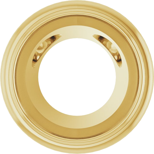 Pakabukas „Bezel-Set Solitaire“ 14k yellow gold Round 7mm (1)