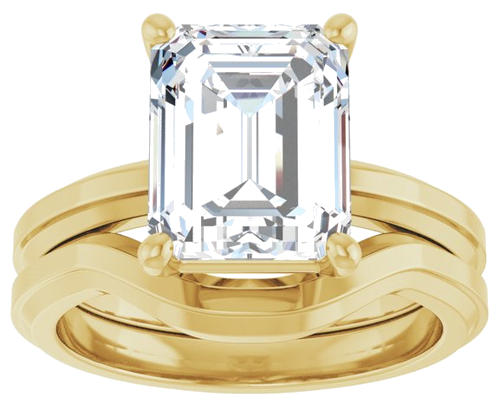 Sužadėtuvių Žiedas „Solitaire“ 14k yellow gold Emerald 10mm x 8mm (8)