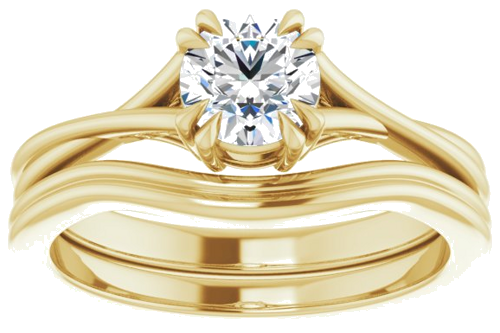 14K Yellow 5.5 mm Round Solitaire Engagement Ring Mounting (8)