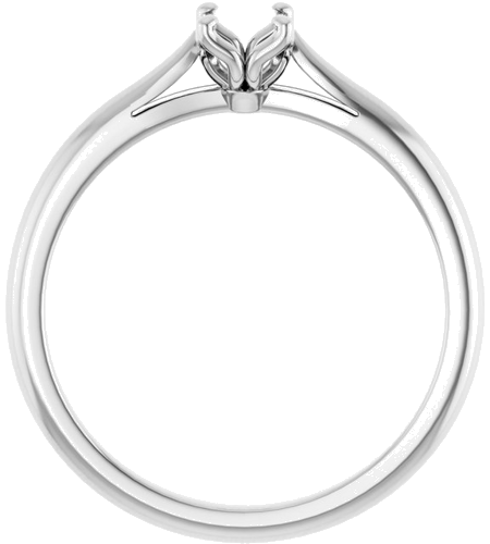 Sužadėtuvių Žiedas „Solitaire“ 14k white gold Oval 6mm x 4mm (2)