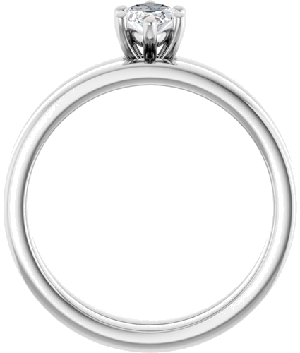 Sužadėtuvių Žiedas „Solitaire“ 14k white gold Marquise 8mm x 4mm (7)