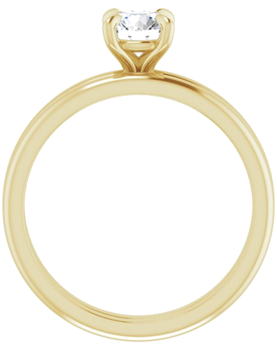 14K Yellow  5.5 mm Round Solitaire Engagement Ring Mounting (7)