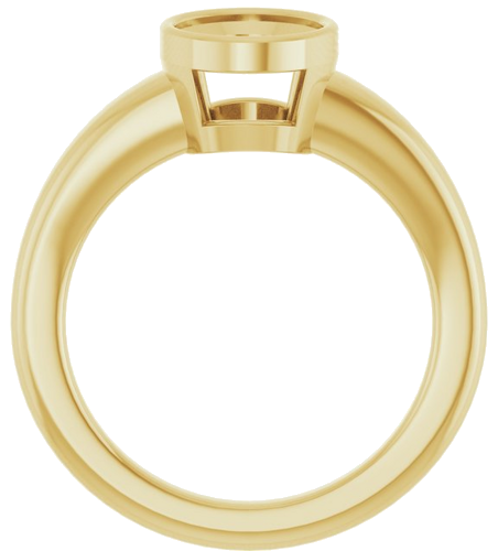 Sužadėtuvių Žiedas „Bezel-Set Solitaire“ 14k yellow gold Oval 9mm x 7mm (2)