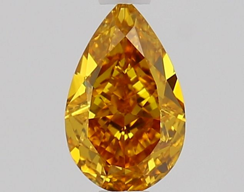 0.61 carat Fancy Vivid Orange-SI1 Natūralus Pear Deimantas (1)