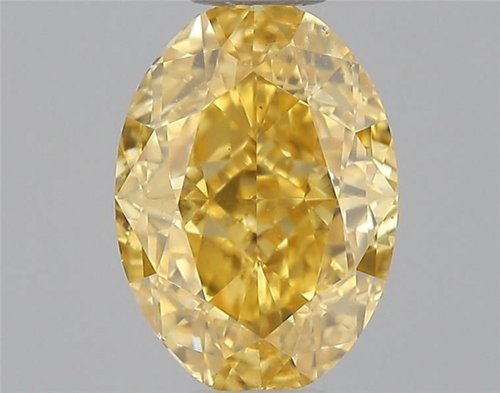 0.58 carat Fancy Intense Orangey Yellow-VS2 Natūralus Oval Deimantas (1)