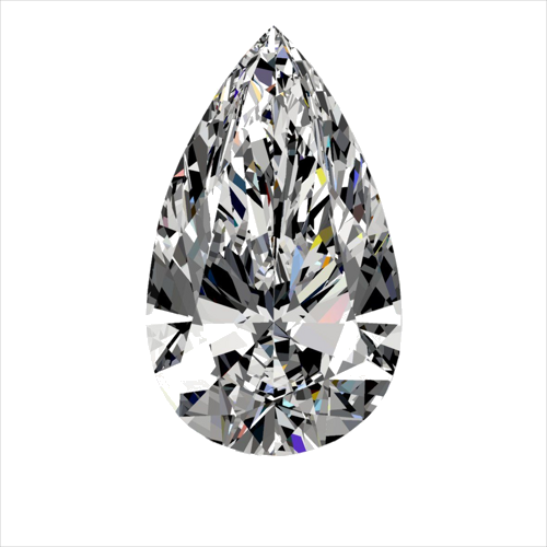0.34 carat E-VS1 Natūralus Pear Deimantas (1)