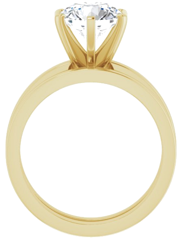 Sužadėtuvių Žiedas „Solitaire“ 14k yellow gold Round 8.2mm (7)