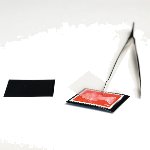 Juodo pagrindo kišenėlės vienam pašto ženklui 50 vnt (2)