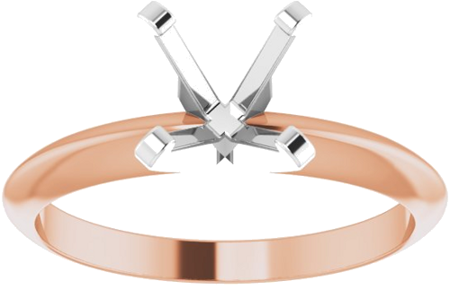 Sužadėtuvių Žiedas „Lightweight Solitaire“ 14k rose/white gold Round 6.5mm (3)