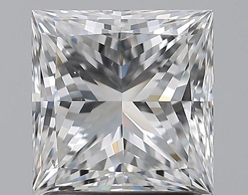 1.7 carat F-SI1 Natūralus Princess Deimantas (1)
