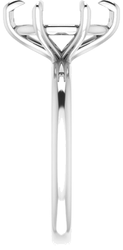 14K White 11x9 mm Oval Solitaire Engagement Ring Mounting (4)