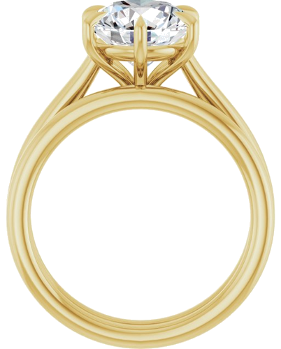 Sužadėtuvių Žiedas „Claw-Pong“ 14k yellow gold Round 8.8mm (7)