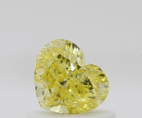 0.51 carat Fancy Intense Yellow-SI1 Natūralus Heart Deimantas (1)