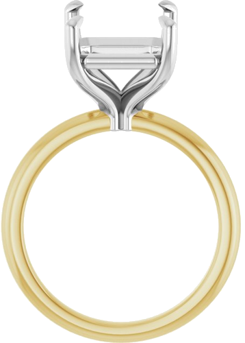 Sužadėtuvių Žiedas „Claw-Prong“ 14k yellow/white gold Emerald 12mm x 10mm (2)