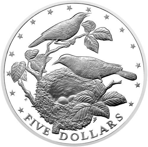 5 doleriai James Cook 250-osios gimimo metinės Kuko salos sidabrinė moneta (1)