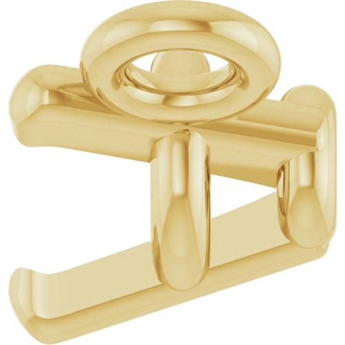 14K Yellow 2.5 mm Round 3-Prong Necklace Center (3)