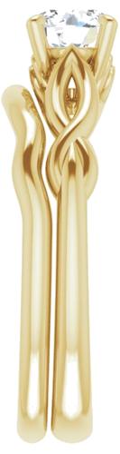 Sužadėtuvių Žiedas „Solitaire“ 585 Geltonojo Aukso Round 5.5mm (9)